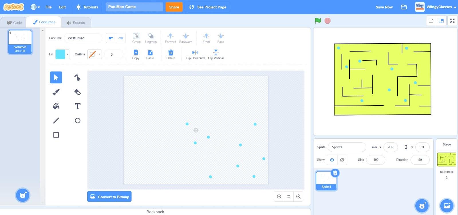 create dot sprites