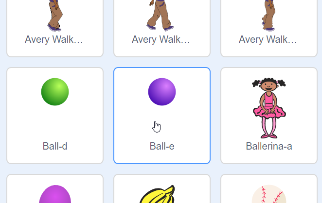 Click on the “Ball-e”