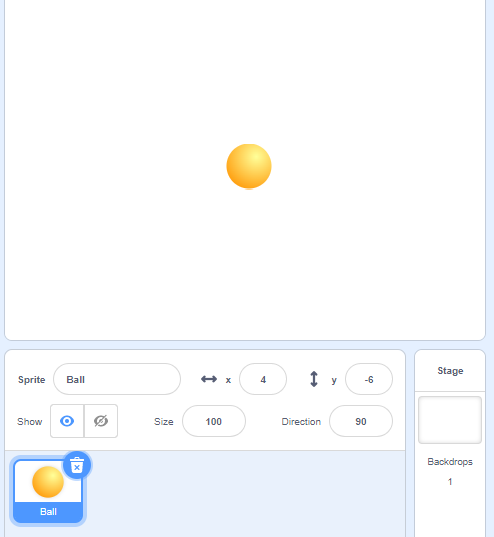 see the Ball in the stage area