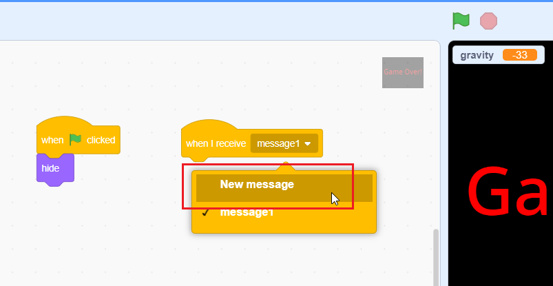 select “New message”