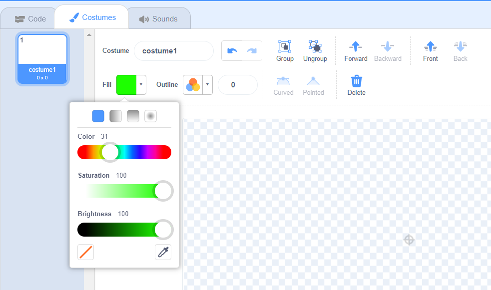 Drag and adjust the “Color”, “Saturation”, and “Brightness”