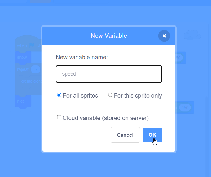 Name your variable