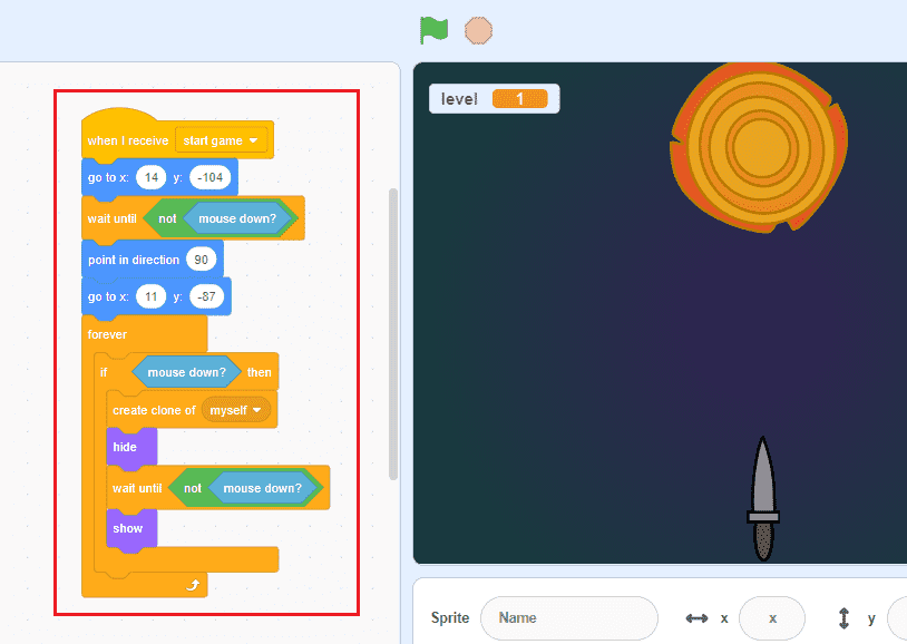 Drag & drop coding blocks