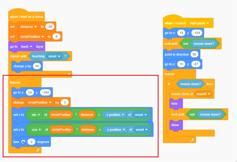 Drag & drop coding blocks