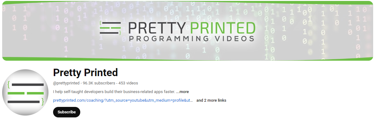 Python YouTube Channels #9- pretty printed