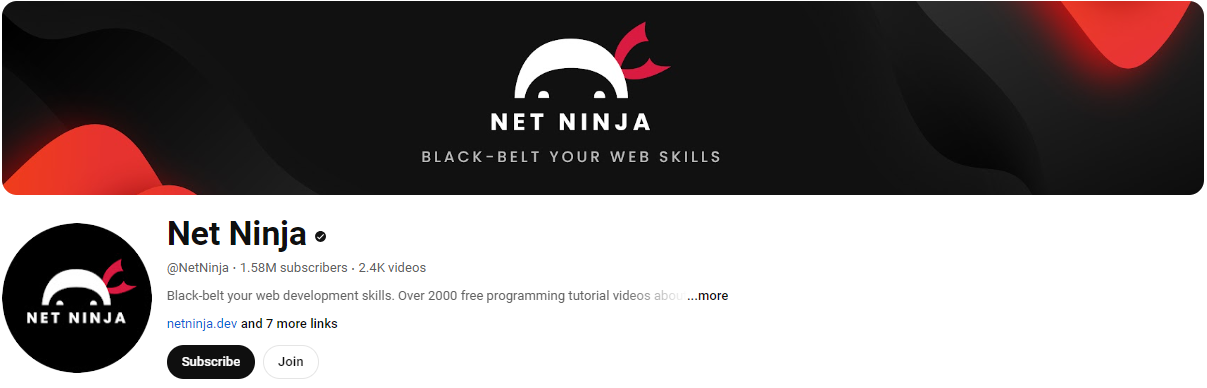 YouTube Channels to learn Javascript #2- the net ninja