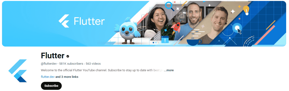 YouTube channels for app development #5 - flutter